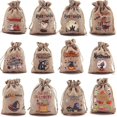 thumbnail image 2 of Sincero Paquete De 50 (15 X 20 Cm) Sacs De Toile De Yute Halloween Truco O Trato Sacs De Toile De Yute Sacs-cadeaux Cordon Pour Les Bonbons Party Candy Goodie, 2 of 4