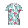 thumbnail image 6 of Honeii Flamingo Print Youth Short Sleeve T-Shirt,Boys Athletic Shirt,Quick Dry Short Sleeve Performance Moisture Wicking T Shirt, 6 of 6