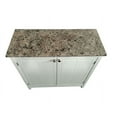 thumbnail image 5 of Kings Brand Furniture Faux Marble Kitchen Island Storage Cabinet, White/Brown, 5 of 11