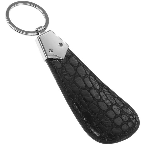 WRITWAA Black Metal Keychain Shoe Horn, Compact and Portable for Travel, Home, and Everyday Use