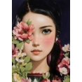 thumbnail image 3 of Póster y impresiones de mariposas y chicas de anime con flores samuráis japonesas modernas, impresión en lienzo, arte de pared, imagen para decoración de sala de estar y estudio, 3 of 5