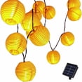 thumbnail image 1 of Guirnalda de luces LED solares con 20 bolas LED, 5 m de longitud, múltiples modos de iluminación para casa y jardín (blanco cálido), 1 of 5