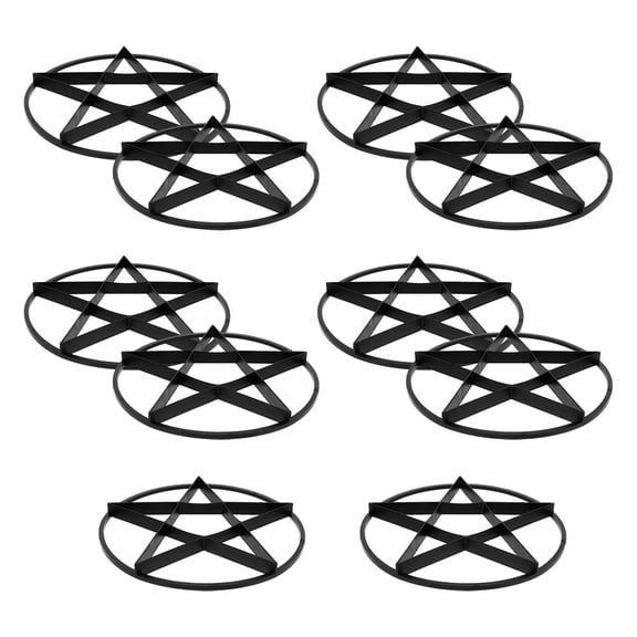 QIFULL 10Pcs Black Ventilated Potted Plant Stand Planter Riser Pot Elevator with Stable Support
