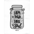 thumbnail image 3 of Imperfect Dust 19x24 Black Modern Framed Museum Art Print Titled - Farm to Table ~ Table to Soul, 3 of 5