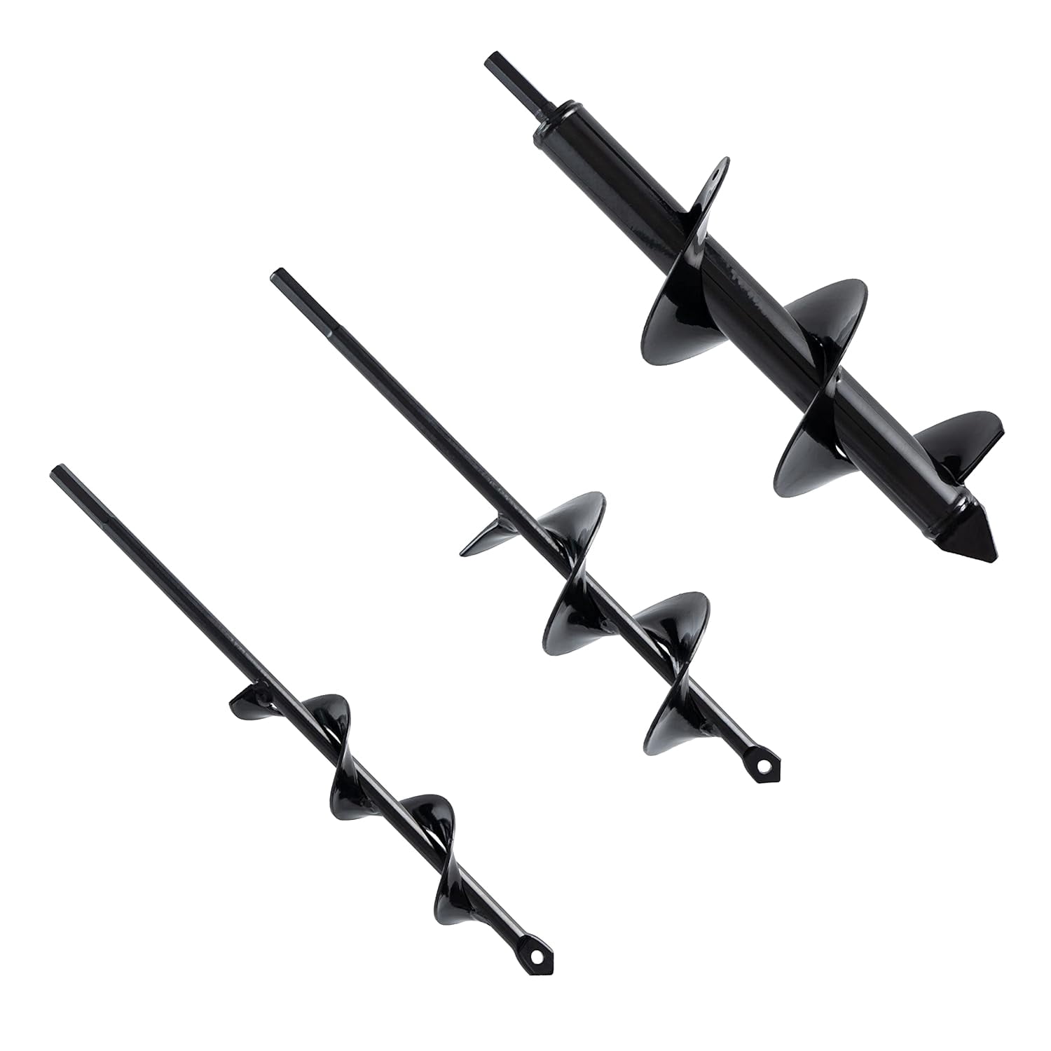VASGOR Set 3 (1.6x12", 2.6x12", 3.5x12") Auger Drill Bit for Planting - Easy Planter Garden Auger - Bulb & Bedding Plant Augers - Posthole Digger for 3/8” Hex Drive Drill