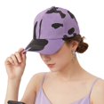 thumbnail image 4 of Women All Over Cow Print Twill Baseball Cap, JIANLAI Trendy Animal Spotted Curved Brim Dad Hat, Adjustable Back Strap Lightweight Breathable Fashion Headwear, 4 of 4