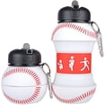 thumbnail image 1 of Botella de Agua Plegable MADIOLA Forma de Pelota de Beisbol Reusable, 1 of 2