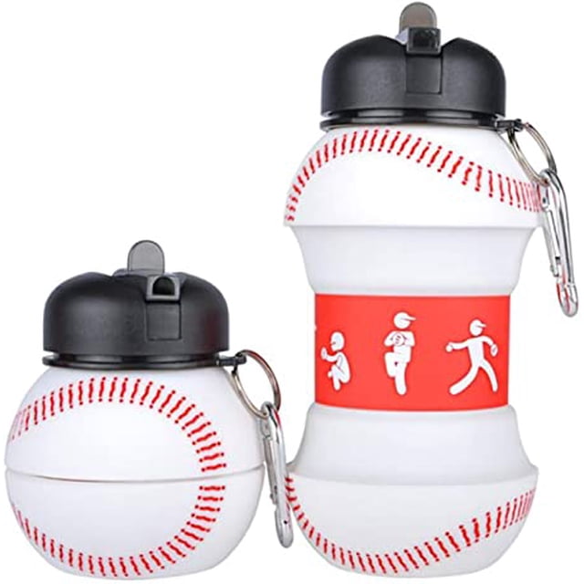 Botella de Agua Plegable MADIOLA Forma de Pelota de Beisbol Reusable