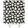thumbnail image 5 of Halloween Ghost Shower Curtain Black White Spooky Gothic Cartoon Funny Scary Festival Fabric Curtain with Hooks for Bathroom Decor,70x70 Inch, 5 of 6