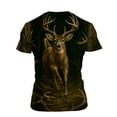 thumbnail image 4 of Rebaike Men's 3D Buck Deer Hunting Season Graphic T-Shirt, Realistic Stag Wildlife Outdoor Casual Tee, 4 of 7