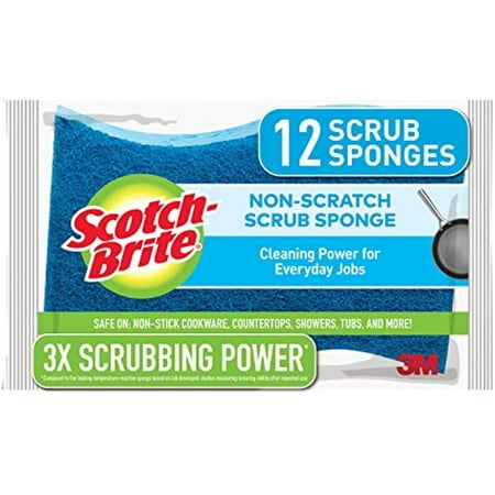 Scotch-Brite Non-Scratch Scrub Sponge, 12 Scrub Sponges (Pack Of 12)