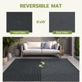 thumbnail image 3 of KUETH 8'x 10' Outdoor Rug Plastic Foldable Waterproof Outside Carpet UV Resistant Geometric Patio RV Deck Mat,BLACK GREY, 3 of 6