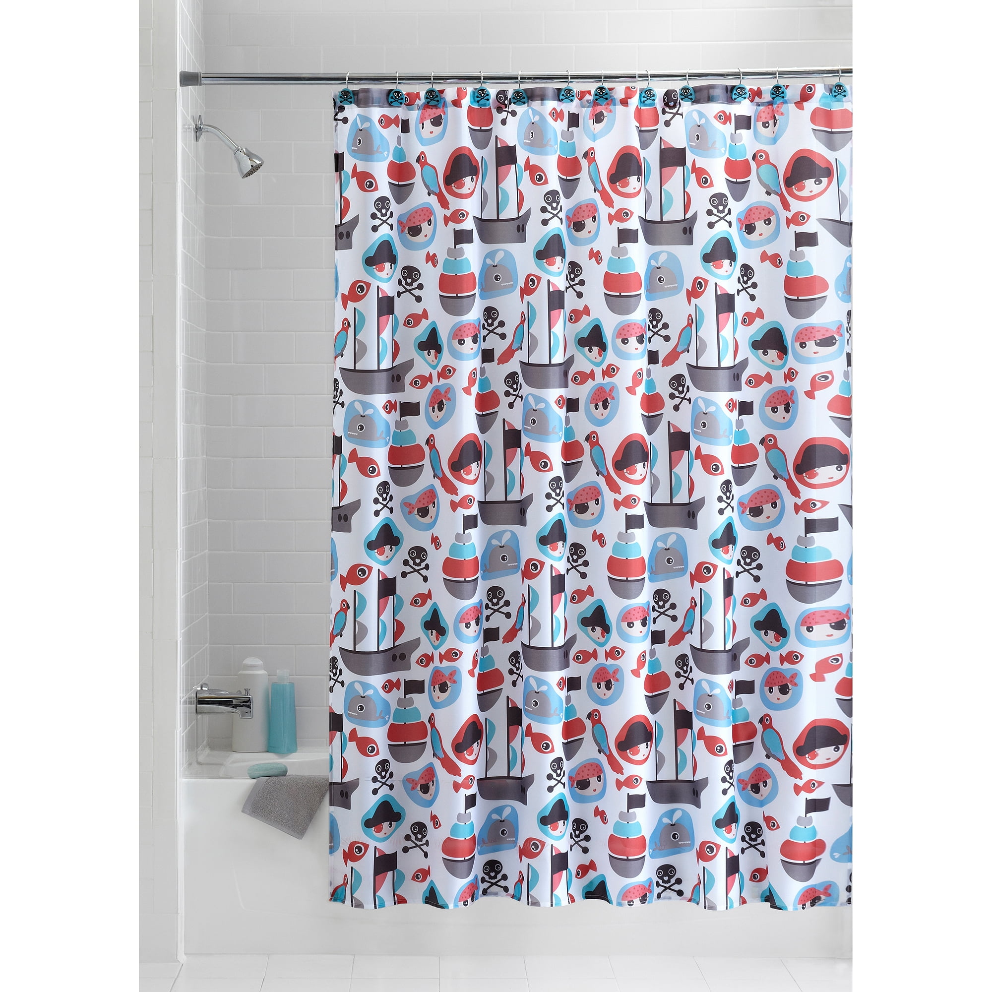 Discontinued Mainstays 13 Piece Shower Set Pirate Walmart Com