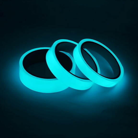 ICERUN 10ft Glow in The Dark Luminous Tape, Light Blue Adhesive Strip for Safety Walkways, Stairs, and Decor