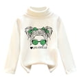 thumbnail image 1 of Girls Fall T Shirts High Collar Velvet Warmth Soft Unisex J Going Out Fall Tops for 7-8 Years, 1 of 3