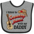 thumbnail image 3 of Inktastic I Listen to Country Music with My Daddy Guitar and Hat Boys or Girls Baby Bib, 3 of 4