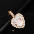 thumbnail image 2 of Saintda Heart-Shaped Medal Custom Made Photo Roundness Solid Back Pendant With 3mm Rope Chain Personalized Cubic Zircon Chains Birthday Gift, 2 of 5