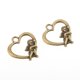 thumbnail image 3 of 50 piezas de colgantes con forma de corazón para armar, con accesorios de joyería de aleación hechos a mano. Bronce antiguo, 3 of 9