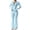 05#Sky Blue, variant on Womens Two Piece Tracksuit Yoga Set Long Sleeve Zipper Jacket with Athletic High Waist Flare Leggings Workout Outfit