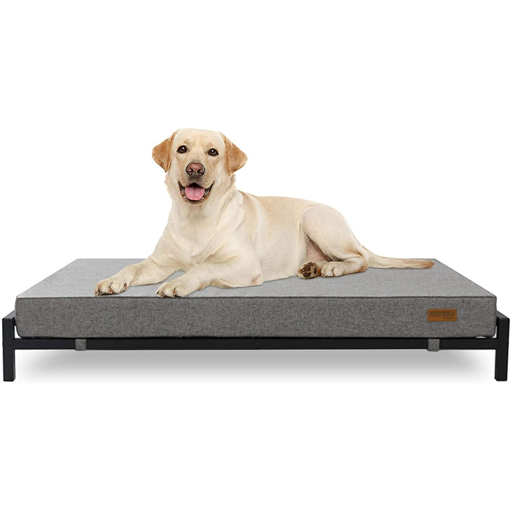 KOPEKS Elevated Dog Bed with Orthopedic Foam Mattress Modern Style