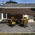 thumbnail image 6 of MERILER Rectangular Flat Canopy Shade Sail in Brown - 79x79in HDPE Outdoor Fabric for Pergola, Terrace, and Garden with Sturdy Rings and Rope, 6 of 7