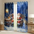 thumbnail image 2 of Castle Fairy Teens Santa Claus Black Out Curtains,Animal Deer Curtains Pack of 2 (42x63 Each),Merry Christmas Bedroom Curtains,Luxury Bedroom Decor, 2 of 6