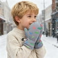 thumbnail image 2 of lnmuld Gloves Winter Kids Winter Thermal Insulated Mittens for Children Cold Weather Outdoor Play and Activities with Fabric Size:4-10 Years, 2 of 5