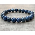 thumbnail image 2 of Dumortierite Crystal Bead Bracelet 8mm, Genuine Dumortierite Stretch Gemstone Bracelet, Healing Crystal Bracelet Bead Bracelet, Gift for Men & Women, 2 of 6
