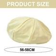 thumbnail image 2 of Boina de verano para mujer, de color caramelo, con circunferencia de 56 a 58 cm, fina, con protección solar, 2 of 5