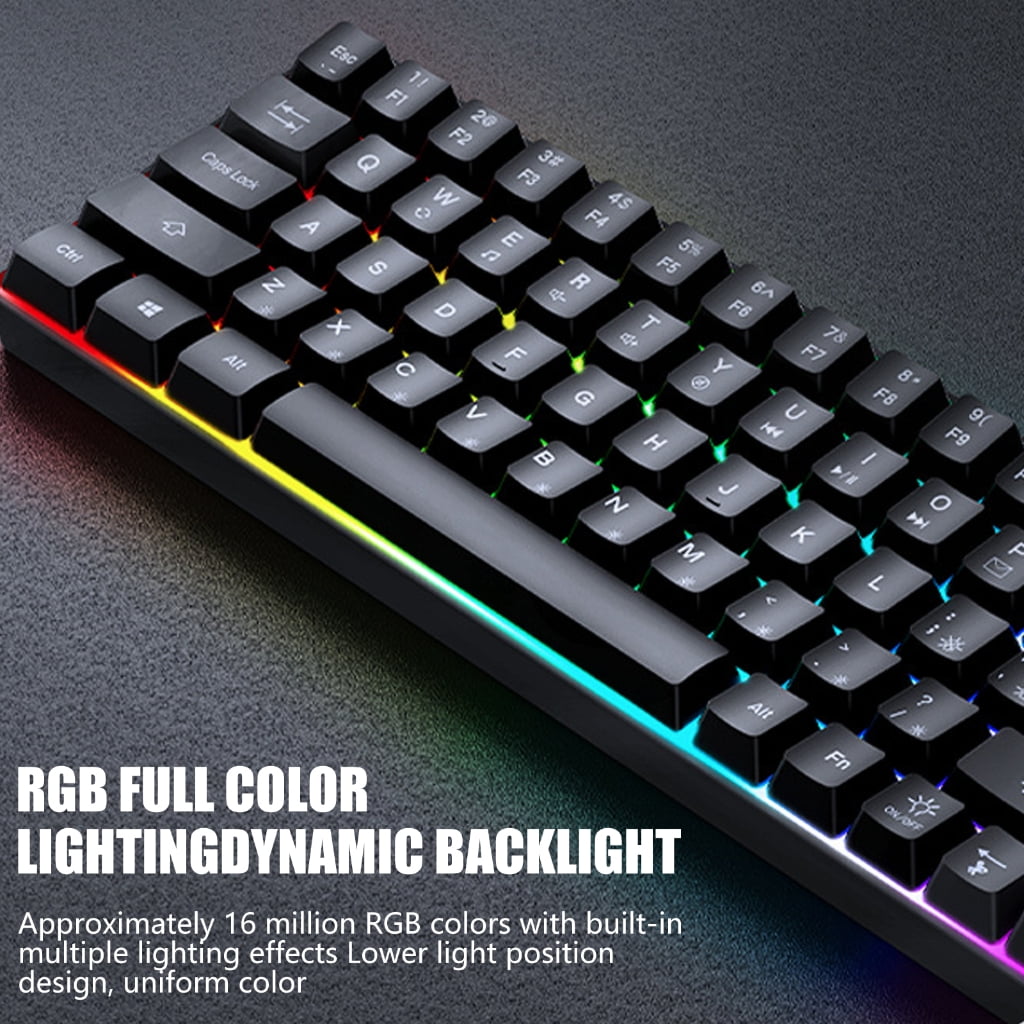 Tizuqe Quiet Mechanical Gaming Keyboard 60Percent Wire Keyboard Waterproof Dustproof