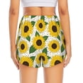 thumbnail image 4 of Goofa Sunflowers Printed Women 2 in 1 Running Shorts,Quick Dry Athletic Workout Shorts,High Waisted Athletic Shorts with Liner Pockets-Small, 4 of 9