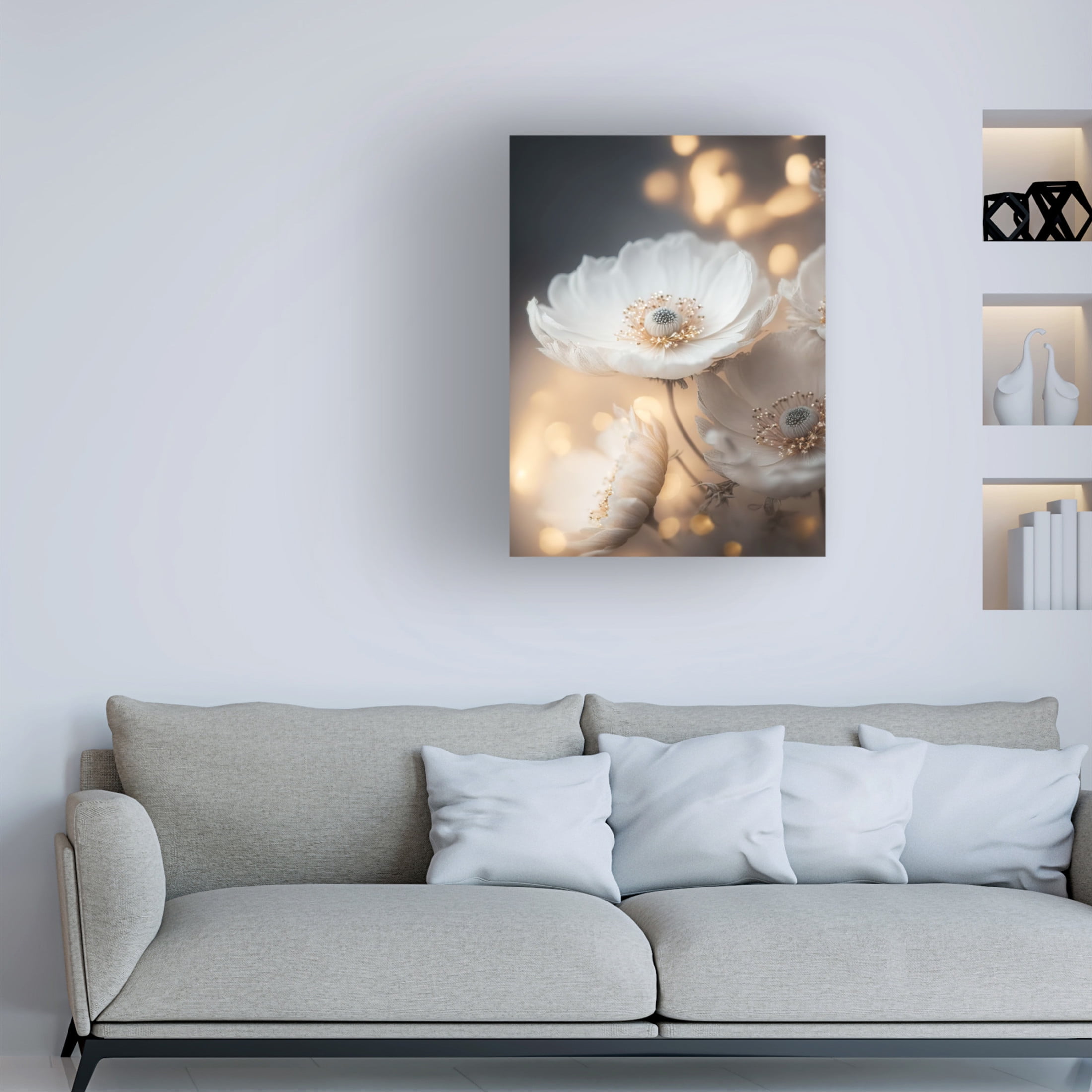 Canvas Wall Art - Treechild 'Soft Colors Bouquet' Wall Art for Living Room, Bedroom, or Office D?cor by Trademark Fine Art - 18 x 24 Inches