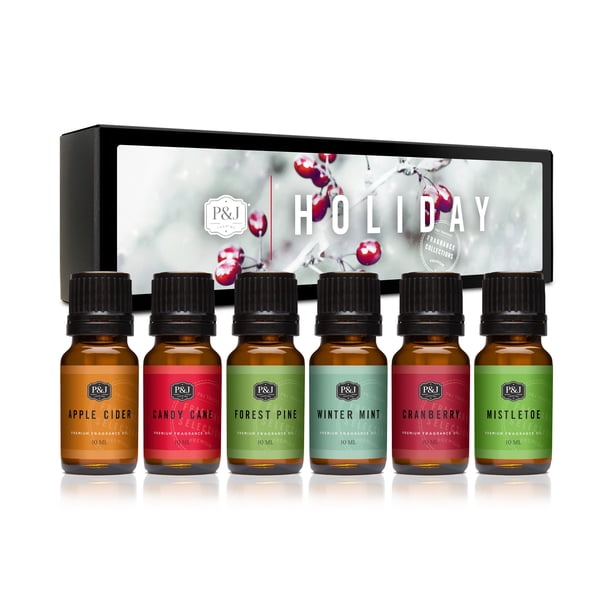 P&J Fragrance Oil Holiday Set of 6 Scented Oil for Soap Making