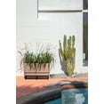 thumbnail image 5 of Veradek Demi Series Raised 30" Long Plastic-Stone Planter - (Sand/Black, 2 Pack), 5 of 9