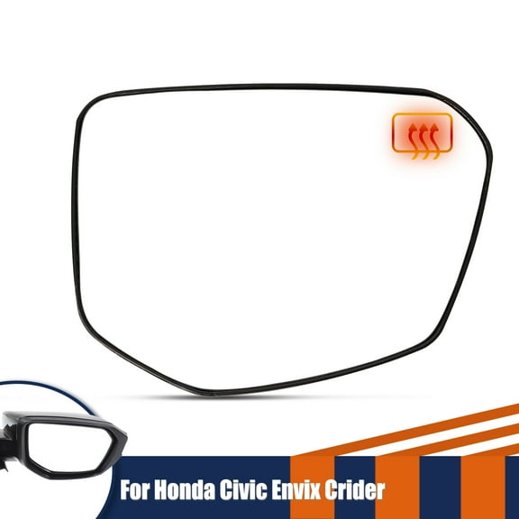 OEMASSIVE Right Replacement Wing Mirror Glass Heated Convex for Honda Civic 2015 - 2021