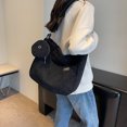 thumbnail image 1 of Bolso de hombro informal para mujer, bandolera de gran capacidad, bolso de compras (negro), 1 of 8
