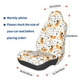 thumbnail image 3 of Wukai Cute Dog Full Set Car Seat Covers with Soft Padding Universal Auto Front Seats Protector and Cushion Mat, 3 of 5