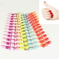 thumbnail image 4 of 24 Pack Macaroon Solid Colorful Macarone Solid False Nail Press on Nails Artificial DIY Durable French Graceful Colorfast Acrylic Nail for Manicure Salons 8, 4 of 8