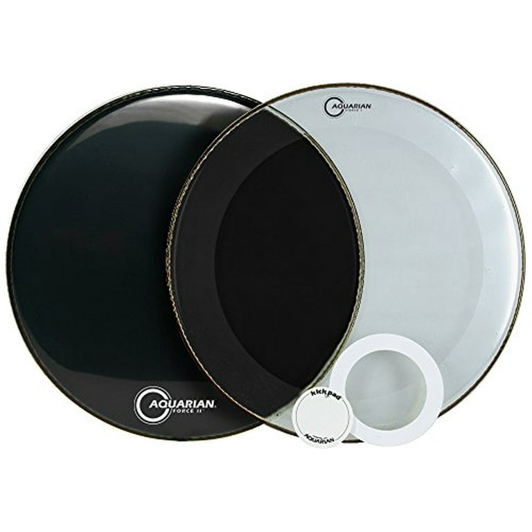 Aquarian Force Series Bass Drum Head Pak Black 22 in
