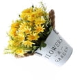 thumbnail image 2 of Wosthever Maceta de margaritas para el hogar, oficina, escritorio, estilo Vintage, decoración falsa, planta en maceta para el hogar, oficina, Flores artificiales amarillo Wosthever HA6542-03B, 2 of 6