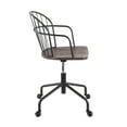 thumbnail image 2 of LumiSource Riley High-Back Office Chair, Dark Walnut/Black, 2 of 7