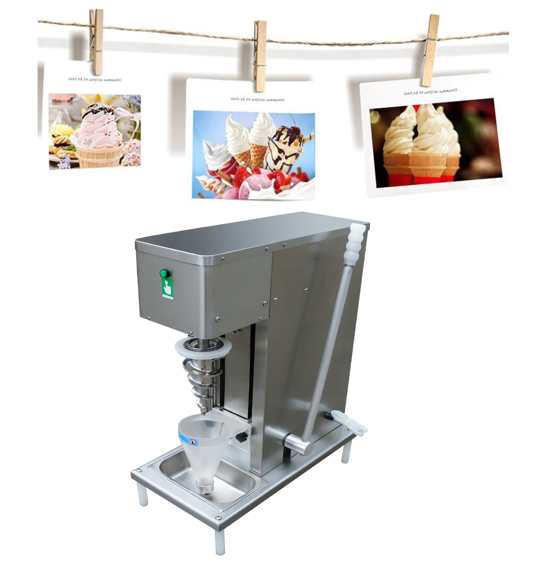Details about   350w Commercial Ice Cream Mixer Milkshake Maker Blender Frozen Dessert Machine 