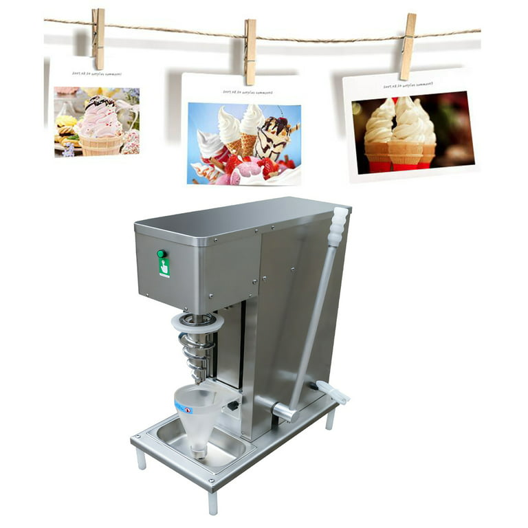 Commercial Ice Cream Machine 1400W 5.3 Gallons Per Hour Hard Serve Yogurt  Maker with LED Display, Silver 