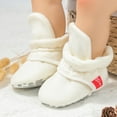 thumbnail image 3 of HsdsBebe Baby Girls Boys Cotton Boots Newborn Winter Cozy Fleece Booties Infant Socks Shoes for 3-18 Months, 3 of 7