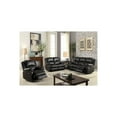 thumbnail image 2 of Benjara 81 Inch Motion Reclining Sofa, Padded Rocking Seats, Black Faux Leather, 2 of 7