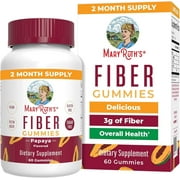 MaryRuth's Fiber Gummies for Adults, Papaya Flavor, Vegan, Non-GMO, Clean Label Project Verified, 60 Count