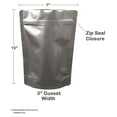 thumbnail image 2 of 7 Mil Zip Lock Mylar Bags Stand Up Pouch Gusseted Pouch in Multiple Sizes (50, 1 QUART 7 x 10 inch), 2 of 4