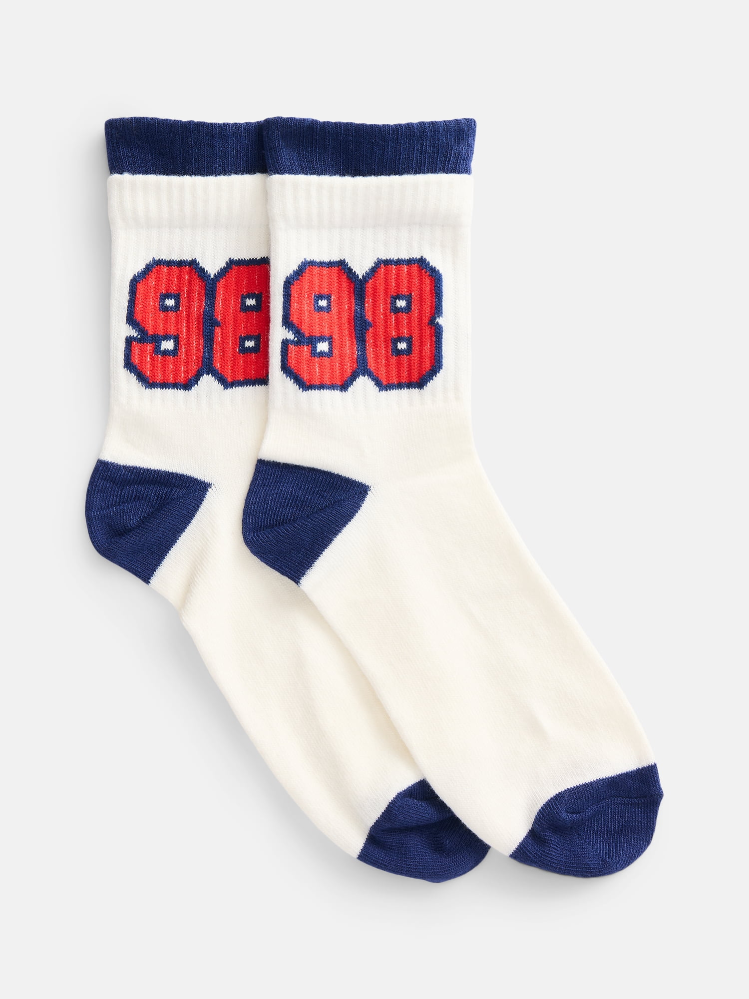 No Boundaries Women's Ribbed Mid Crew Socks with Double Cuffs, 6 Pack, Shoe Sizes 4-10