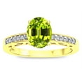 thumbnail image 2 of Star K � Oval 8x6 Genuine Peridot Channel Set Engagement Promise Ring, 2 of 9