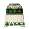 thumbnail image 4 of Women's St Patricks Day Sweatshirt Long Sleeve Crewneck Irish Shamrock Print Hoodie Plus Size Saint Patricks Shirt Turquoise XL, 4 of 4